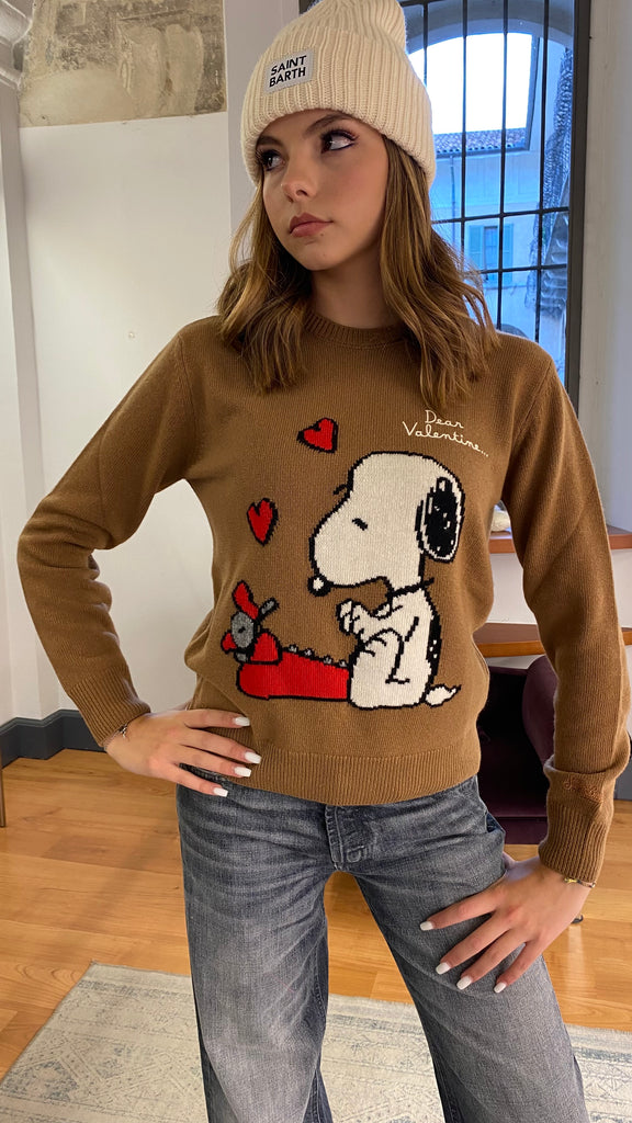 SAINT BARTH MAGLIA SNOOPY "DEAR VALENTINE"